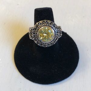 Yellow Canary CZ Ring